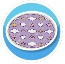 Cloud Rug Purple Circle