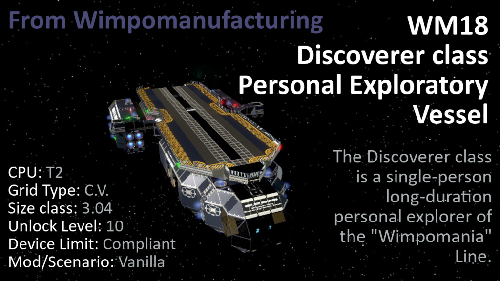 WM18 Discoverer class Personal Explorer preview