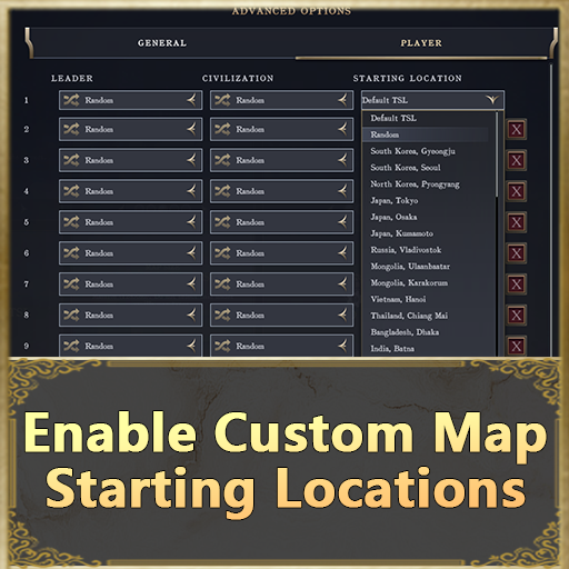 Enable Custom Map Start Locations