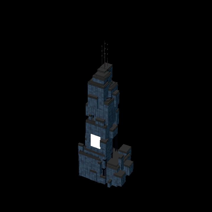 Low Poly Scifi Towers I 2 