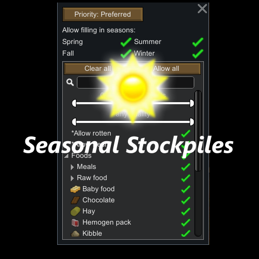 Seasonal Stockpiles preview