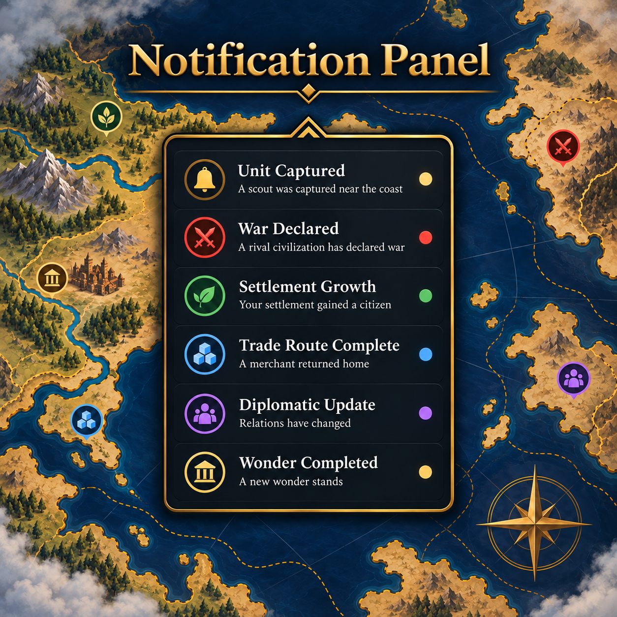 Notifications Panel preview