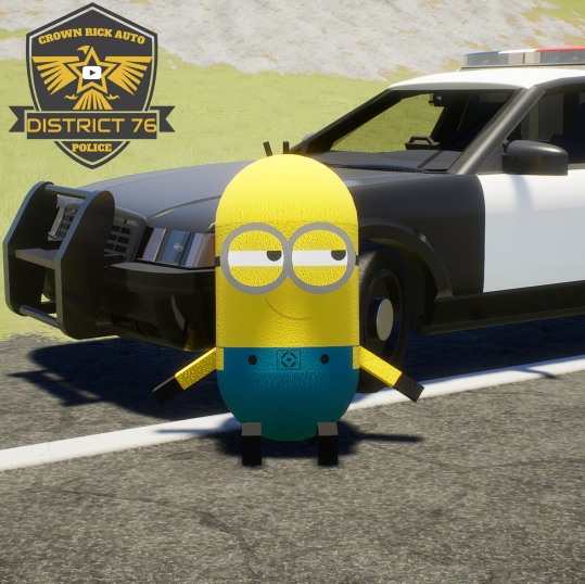 Funnyman From Crown Rick Auto (Minion Plush)