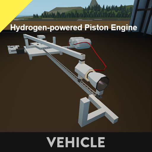 Hydrogen Piston Engine (w/ flywheel & electric starter)