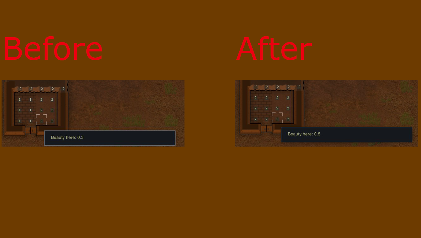 Slightly prettier tiled floors mod preview for RimWorld