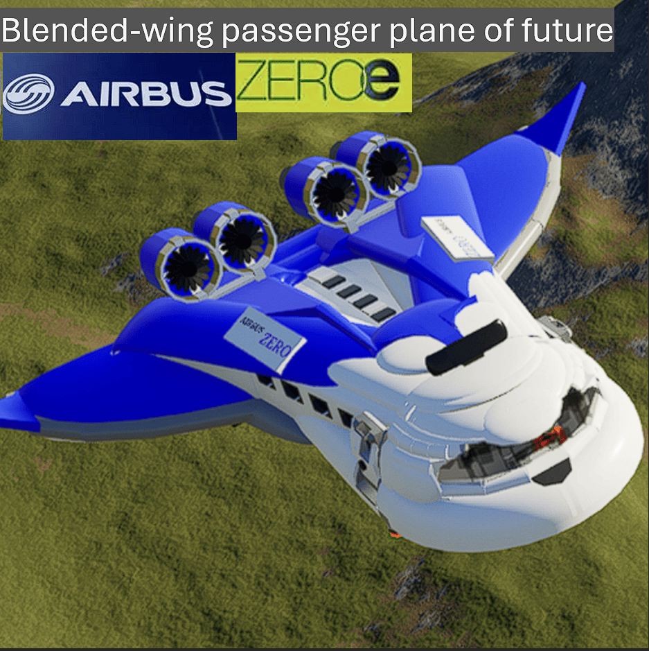 Blended-wing body plane AirbusZero concept