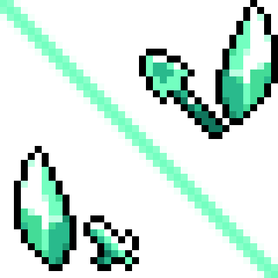 Unique glass shard sprites