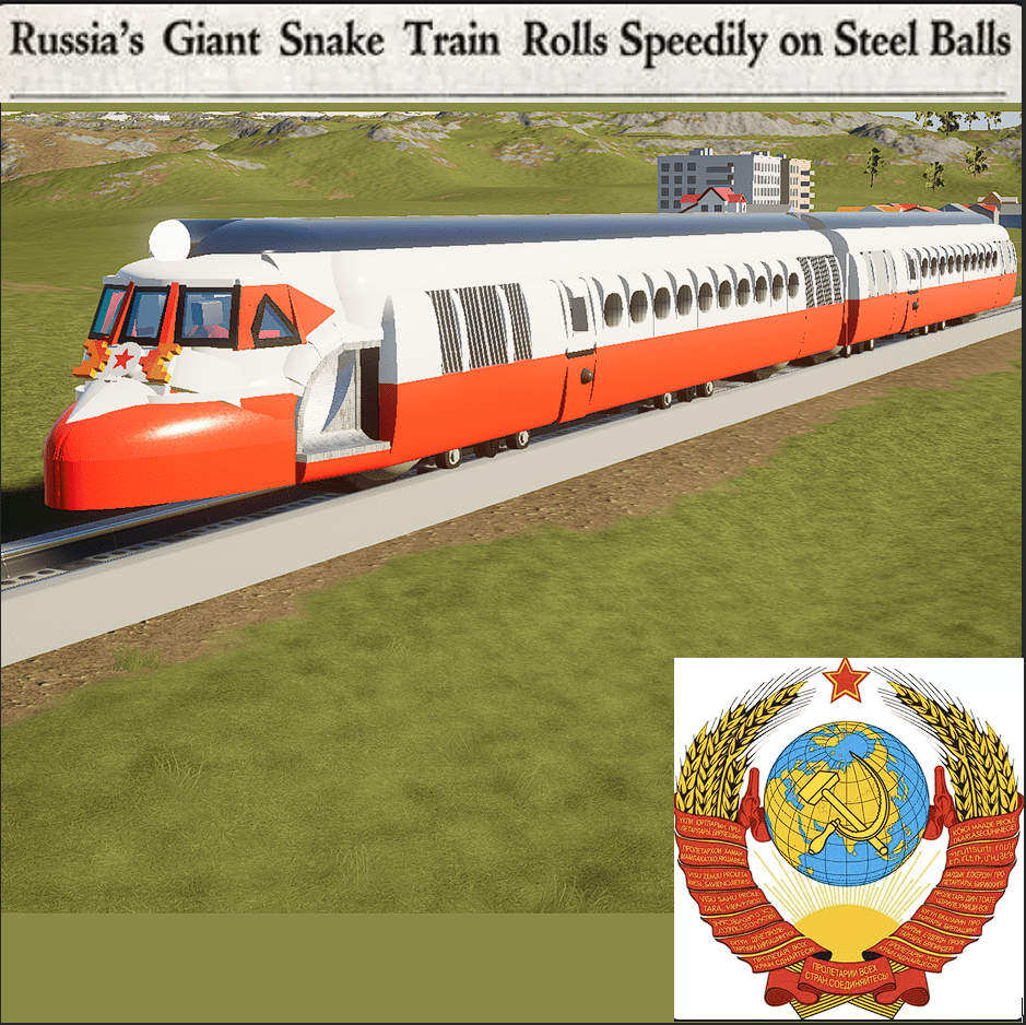 Soviet ball wheeled snake train