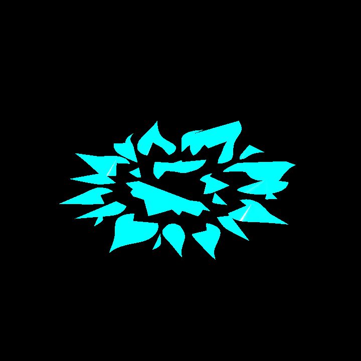 A glowing sigil - blue burst