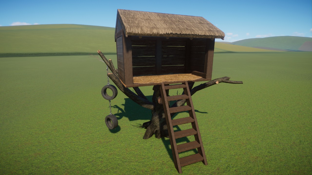 Simple Tree Hut Shelter