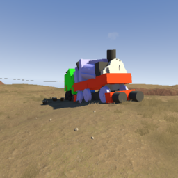 Updated Blocksworld Foam Thomas V2 With A Green Truck (NOT MY CREATION CREDITS TO THE OWNER)