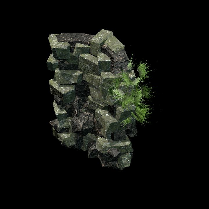 Jungle Ruins - Wall curve 1 A