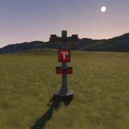 USA Railroad Crossing with Light-Up No Turning Sign