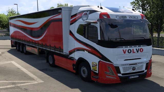 pack volvo tricolore et sa remorque