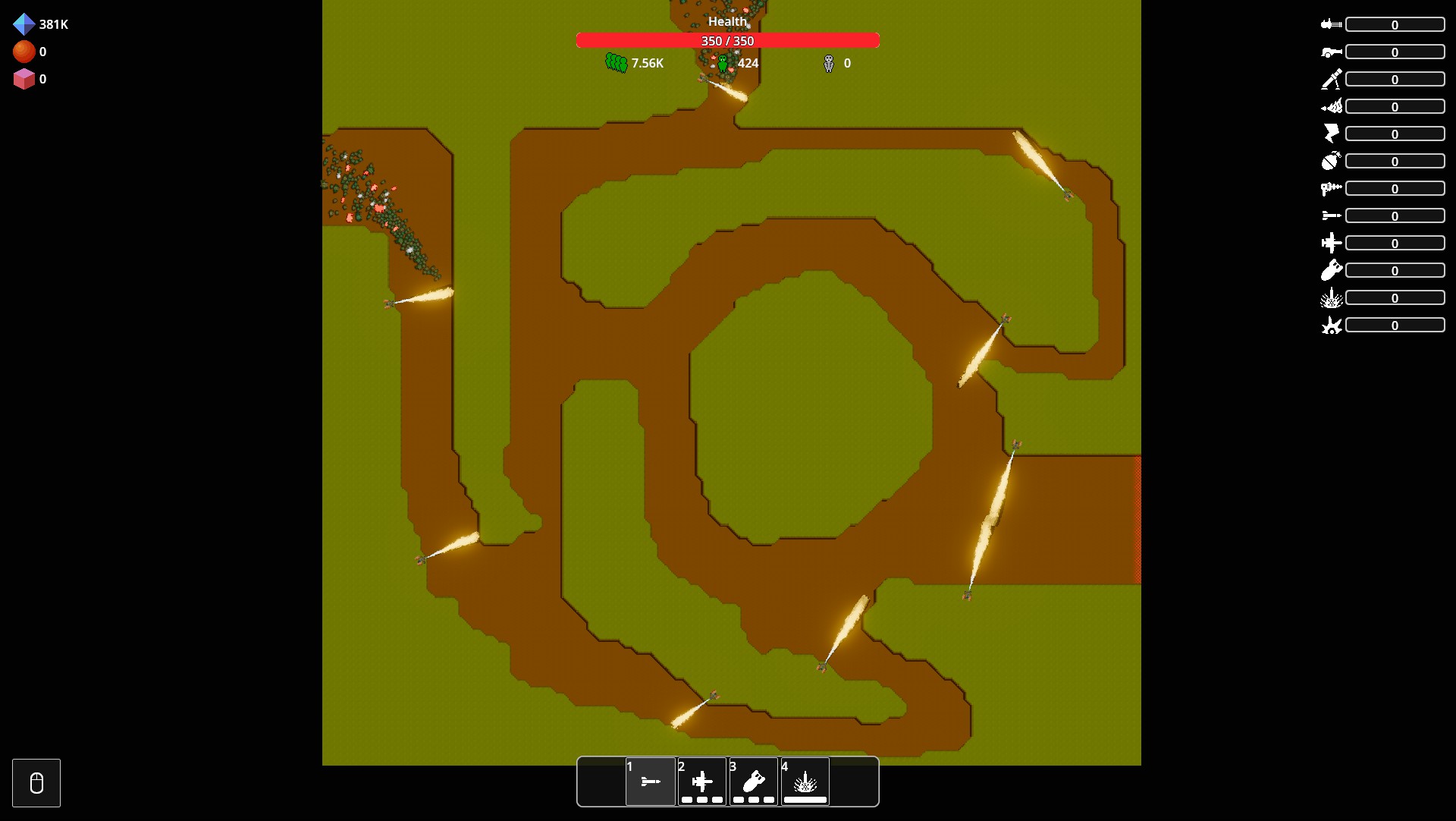 Level 3.1 Specialist layout using only Flamethrowers around the route