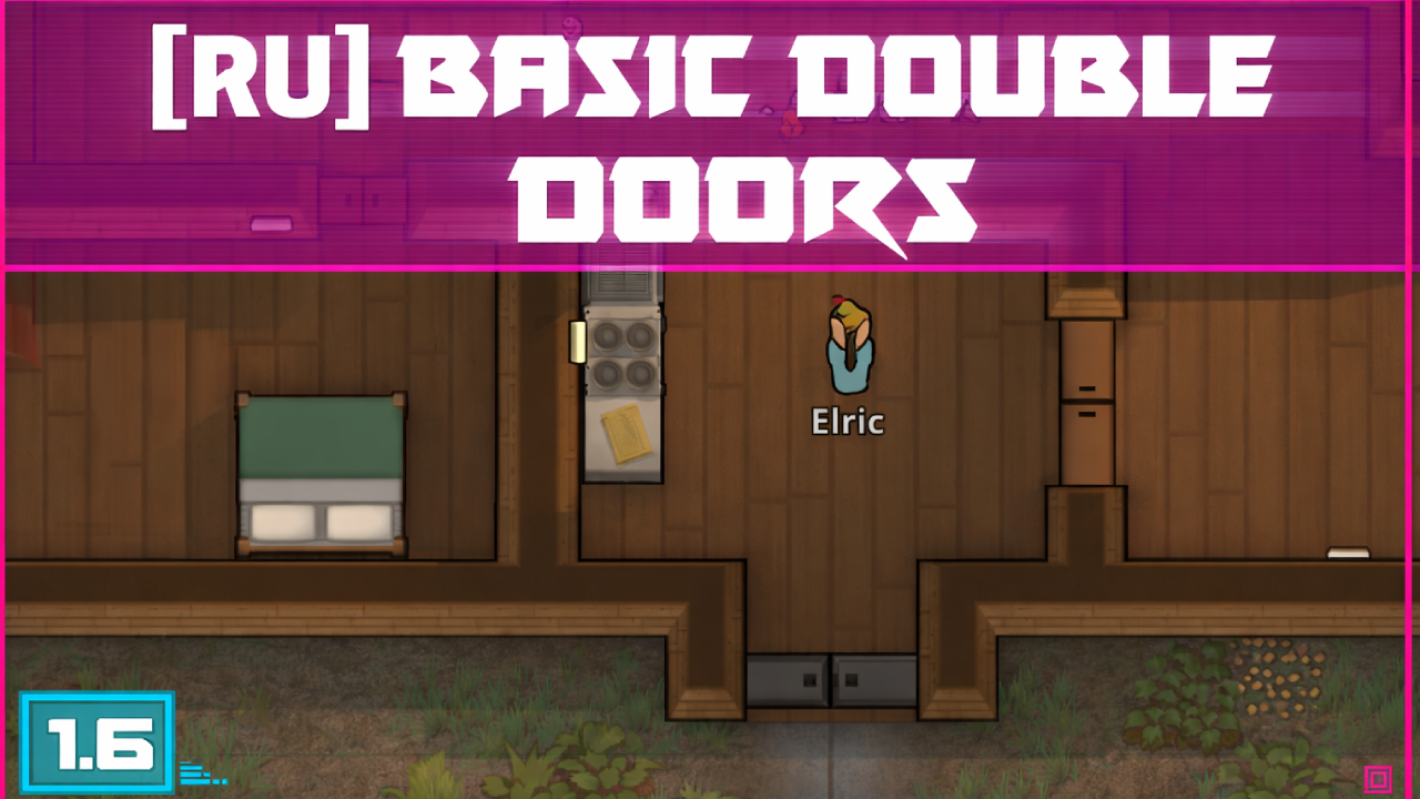 [RU] Basic Double Doors mod preview for RimWorld