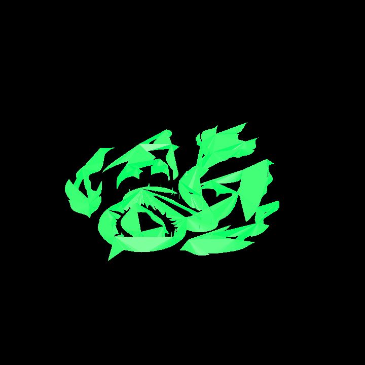 A glowing sigil - green serpent