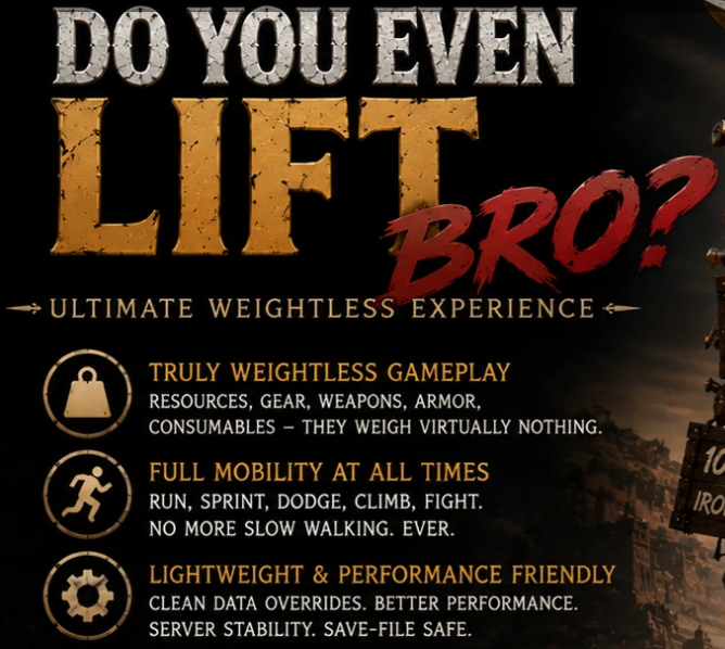 🏋️ Do you even lift bro - Weightless Inventory Mod🏋️