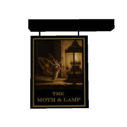 Hanging Pub Sign - The Moth & Lamp