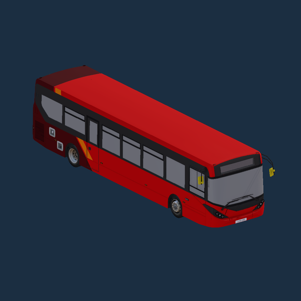 ADL Enviro200 MMC 11.5m First Cymru Reds Unbranded