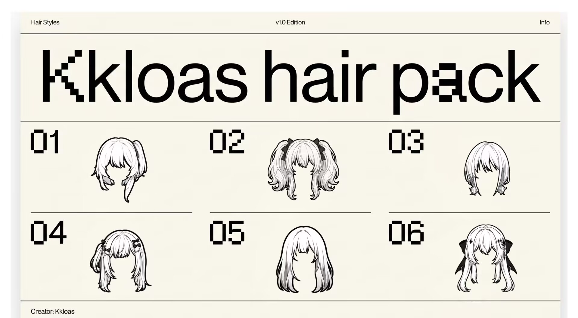 Kkloas Custom Hairs