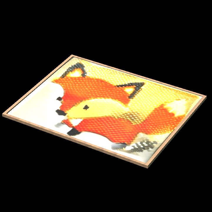 Beaded fox coaster for drinks