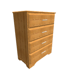 Honey Oak Tall 4 Drawer Dresser