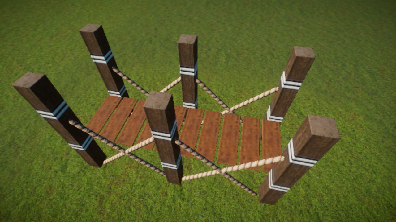 Puente africano con cuerdas