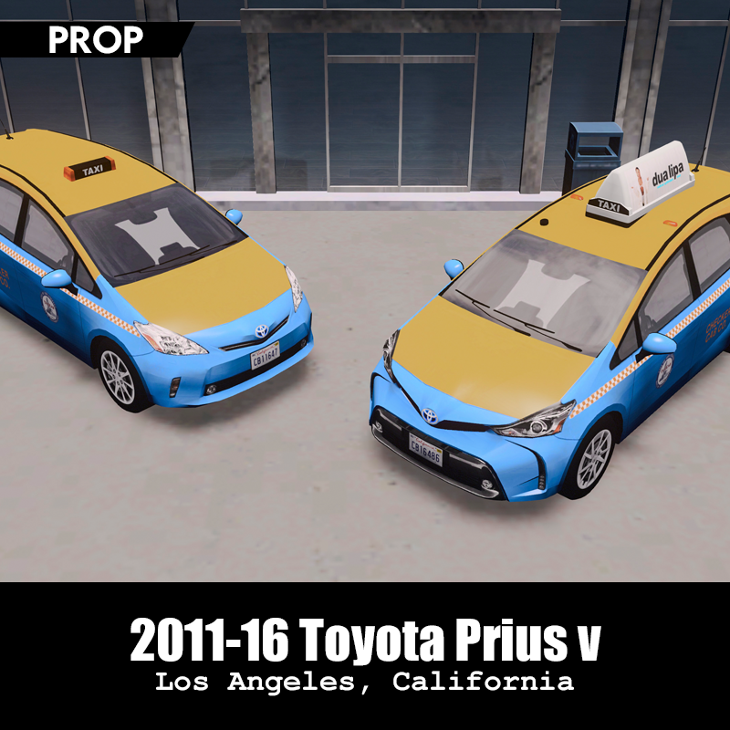 LA Checker Cab - 2011 & 2016 Toyota Prius V (Prop Pack)