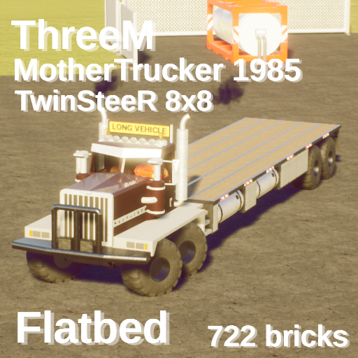 ThreeM MotherTrucker 1985 8x8 TwinSteeR flatbed