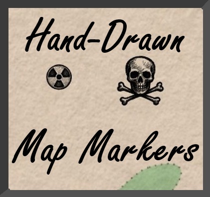 Hand-drawn Map Markers