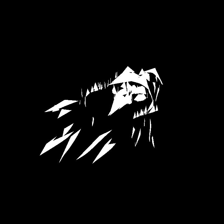 A glowing sigil - white raven