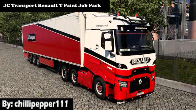 Red & Black Renault T Paint Job Pack preview