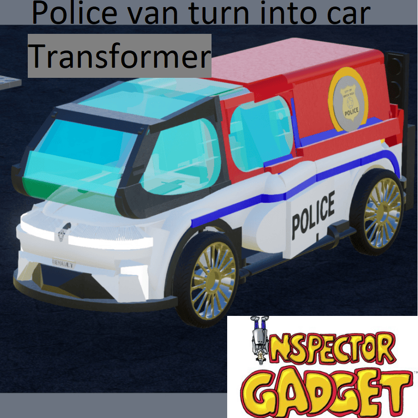 Police van transform into car