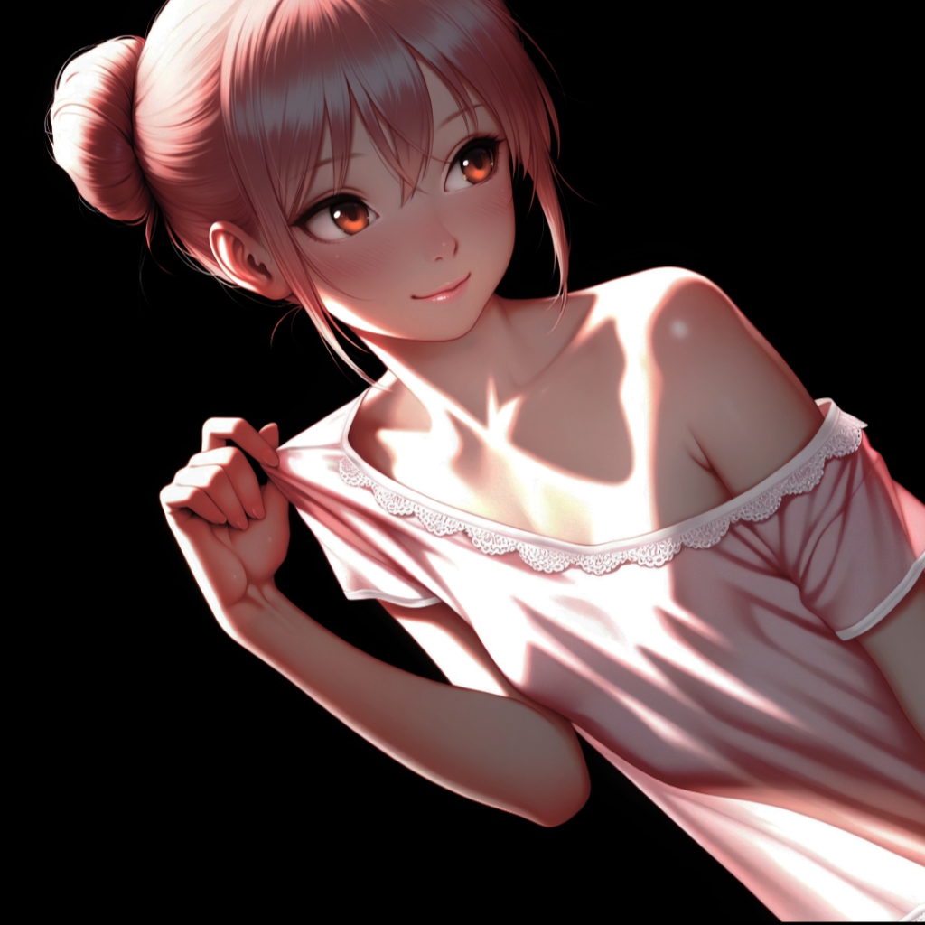 Girl | Dark Background | Dark & Colored Versions | 4K