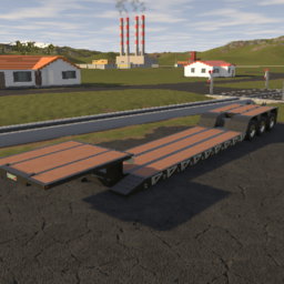 US 50 FT Tri-Axle Low-Boy Trailer (Flat-Top Deck)