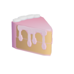 Iced cake slice