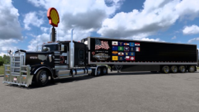 Louisiana ADDED — SCS American Truck Simulator Tribute – Kenworth W900 & Box Trailer Combo