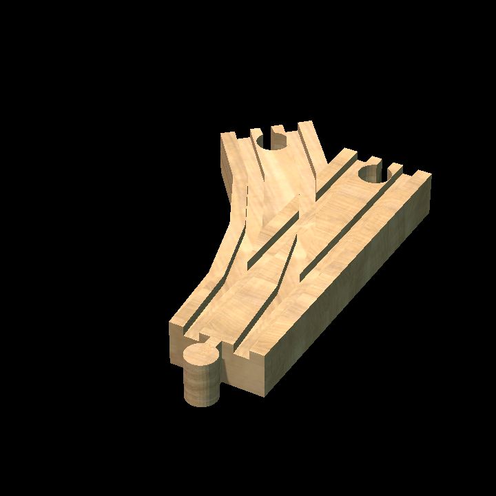 Wooden track Y Lcurv 2F