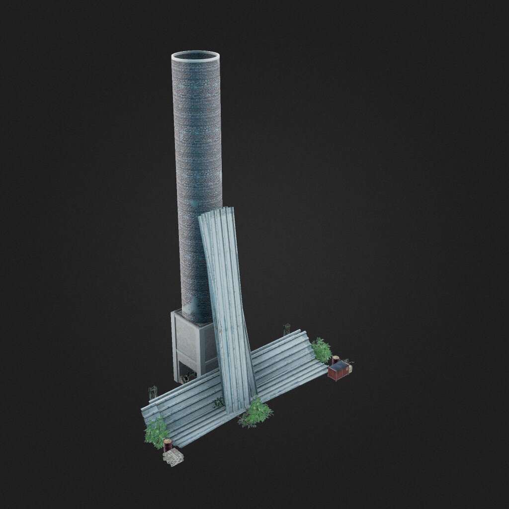 chimney with roof elements