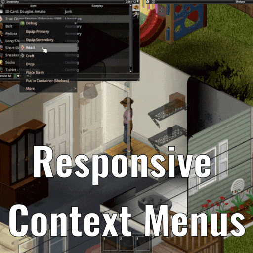 Responsive Context Menus [B42] – Project Zomboid Mod