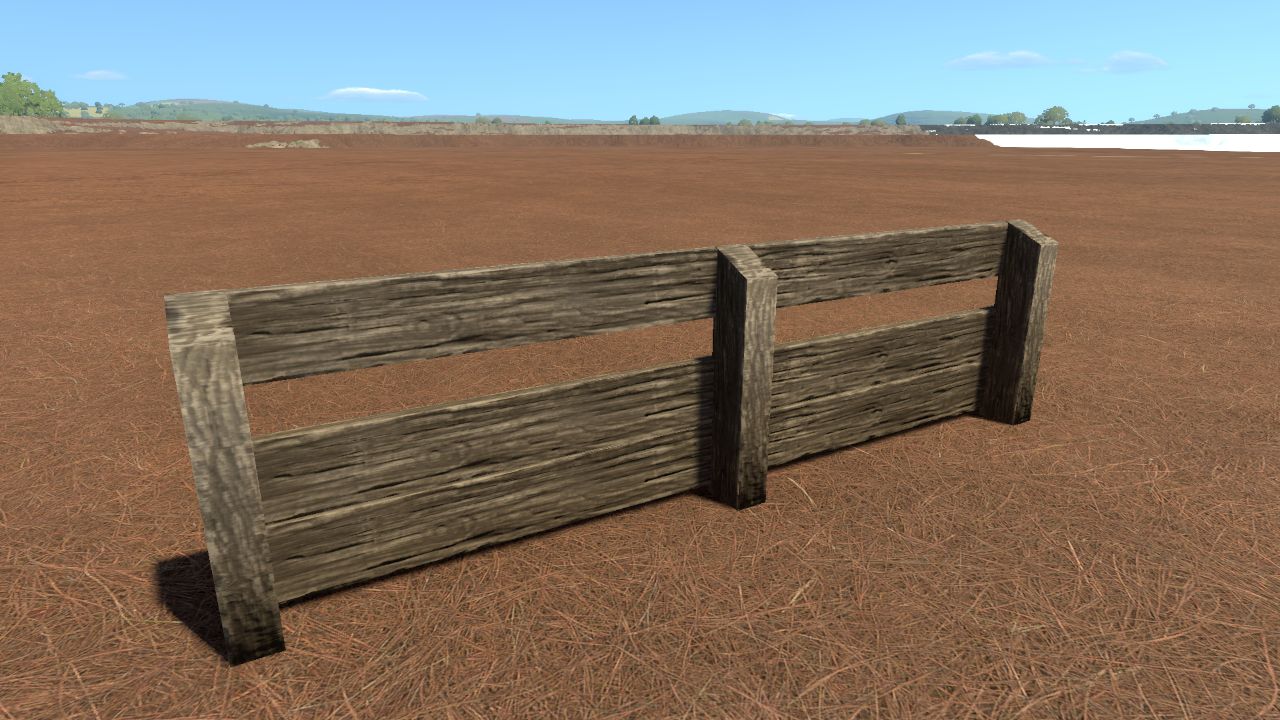 Rustic fence section