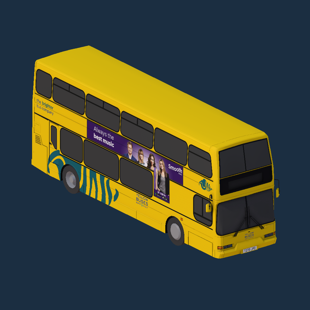 East Lancs Lolyne Yellow Buses Green Seashell (Adverts)