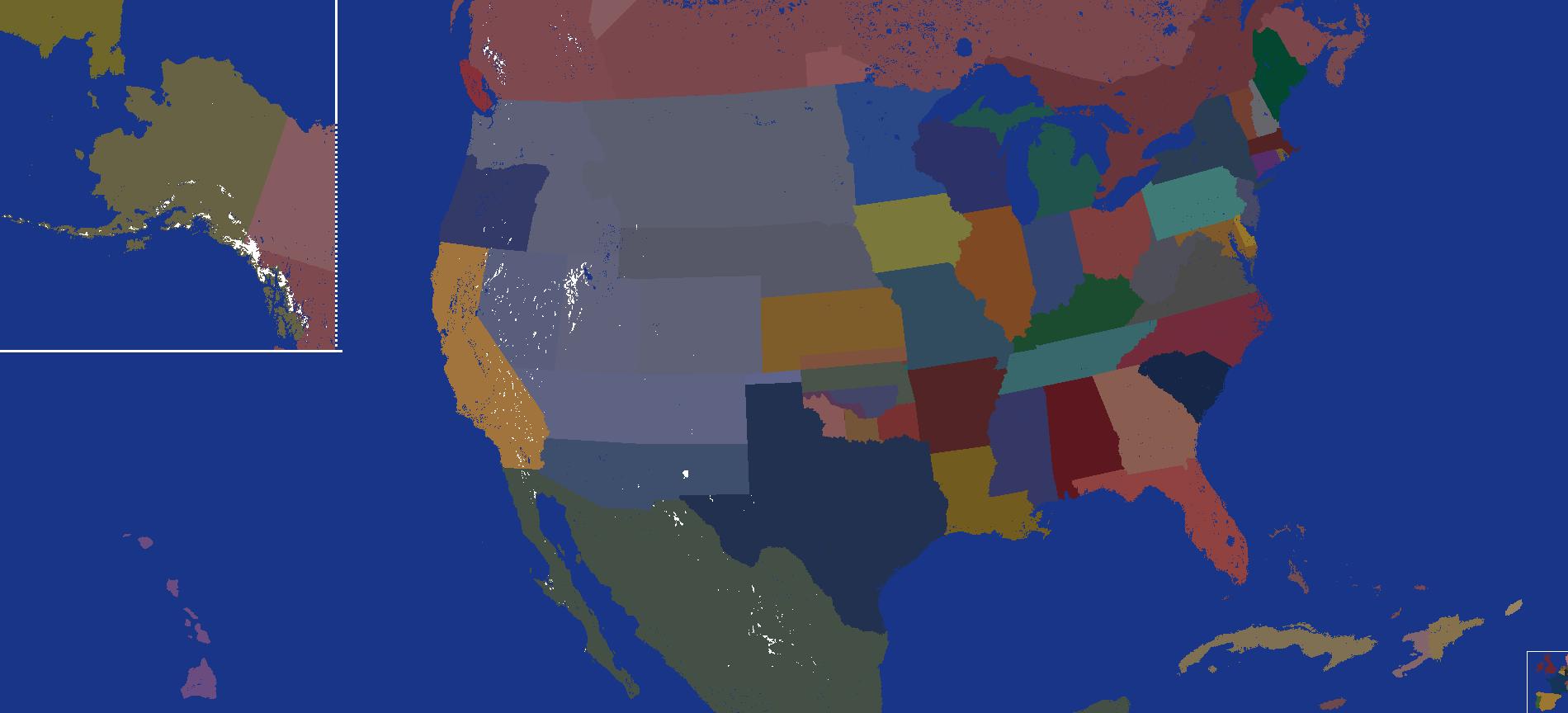 United States Civil War 1900px - Central North America - August 1st, 1861