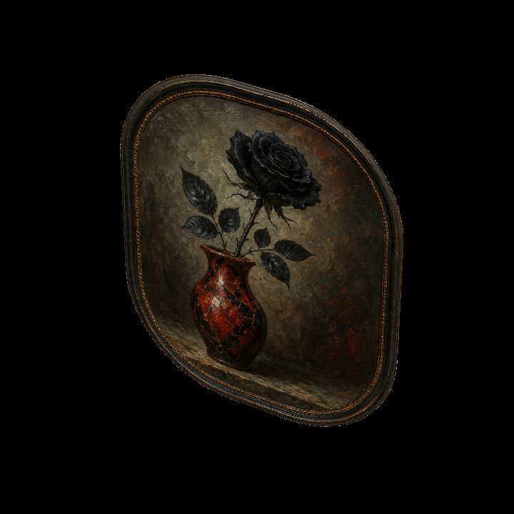 Painting, Black Rose (Muted) {2D}