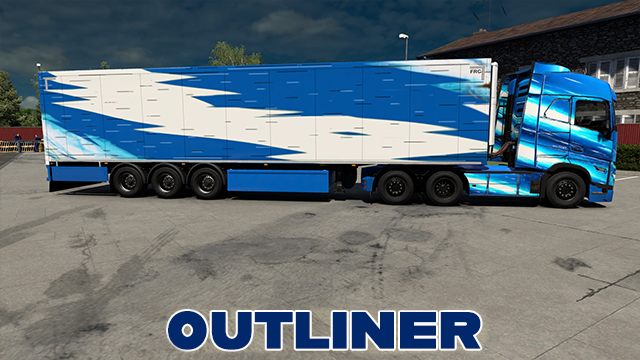 outliner volvo fh5 and scs box trailers