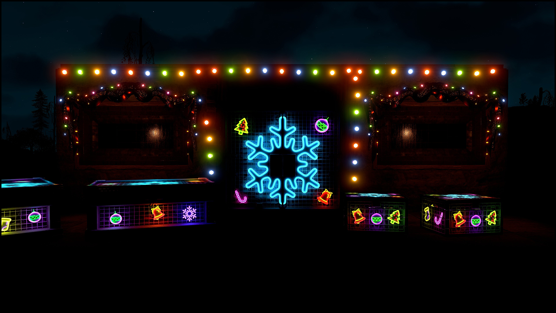 Neon Snowflake Small Box