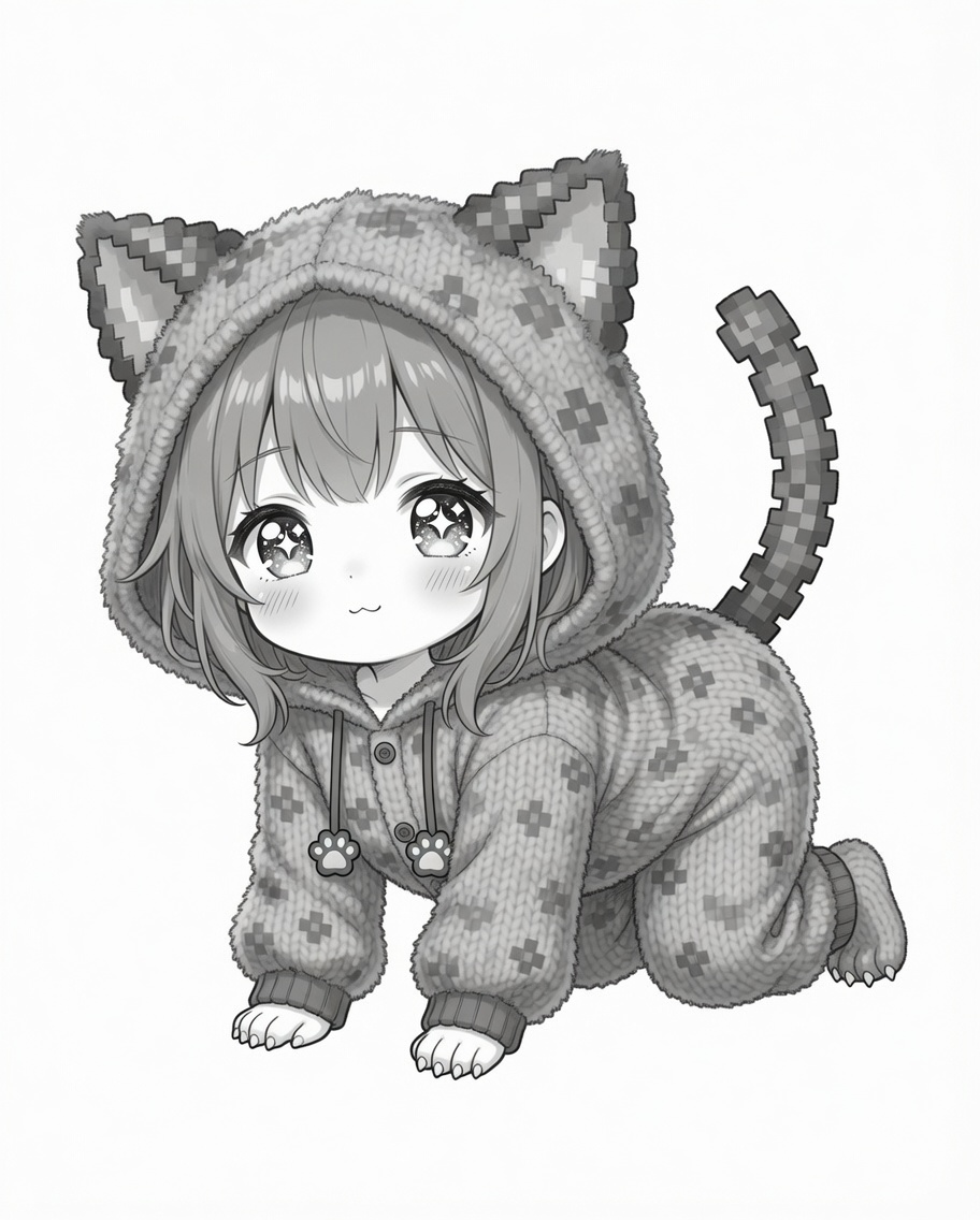 大猫と２種類の猫差し替え/Big cat and two types of swappable cats