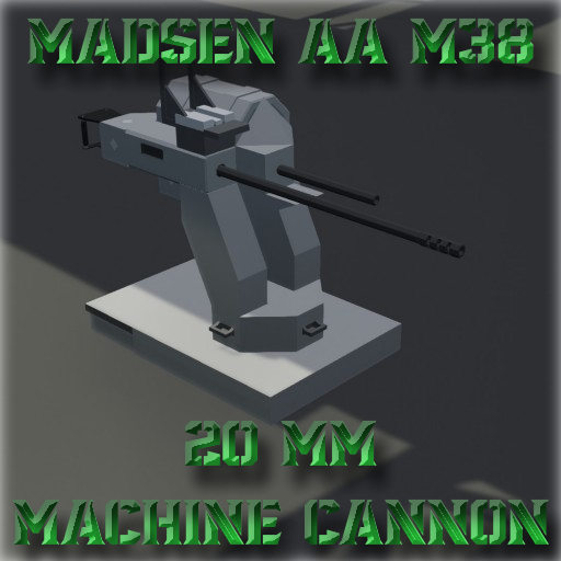 Madsen 20 mm AA Machine Cannon M38 (1:1)