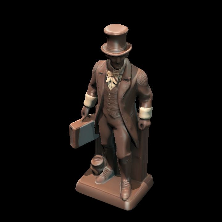 Chocolate gentleman statue